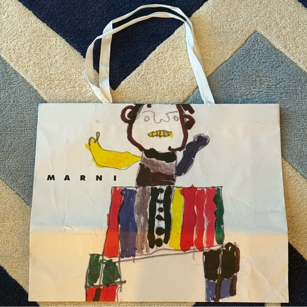 Marni Multicolor Artistic Tote Shopping Large Bag Limited Edition